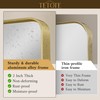 TETOTE Brushed Gold Bathroom Mirror, 24 x 36 Inch Metal