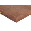 HofferRuffer Elegant Decorative Serving Tray, 20"x20" Square Faux Leather Ottoman