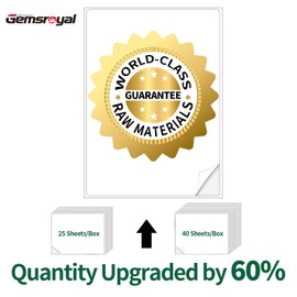 Gemsroyal Shipping Labels 2"×4",40 Sheets,10-UP, Printable Labels 2×4,Laser & Inkjet Printer Labels Stickers,2×4 Labels Printable White,Labels 10 per Sheet,US Letter Size