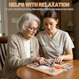 Fidget Board for Seniors, Activity Board with Calming Activities and Games, Enhance Life Skills, Assistance Products for Home Use
