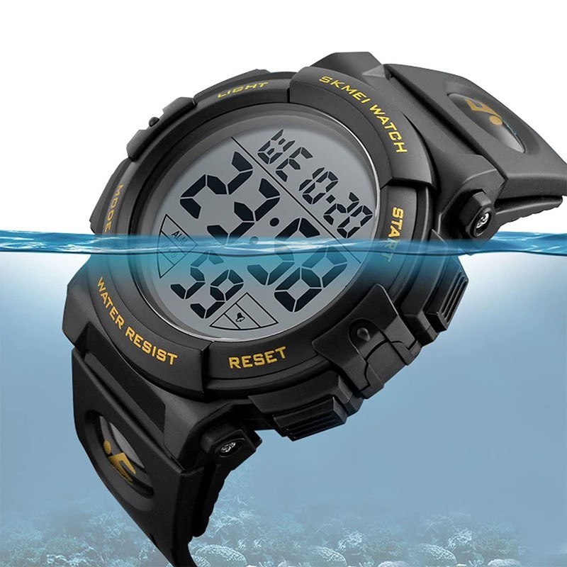 Timever Digital Wrist Watch, Waterproof, Men’s, w/Stopwatch, LED Watch, Running