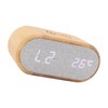 Wooden Alarm Clock USB Wireless Charging Wood LED Digital Display