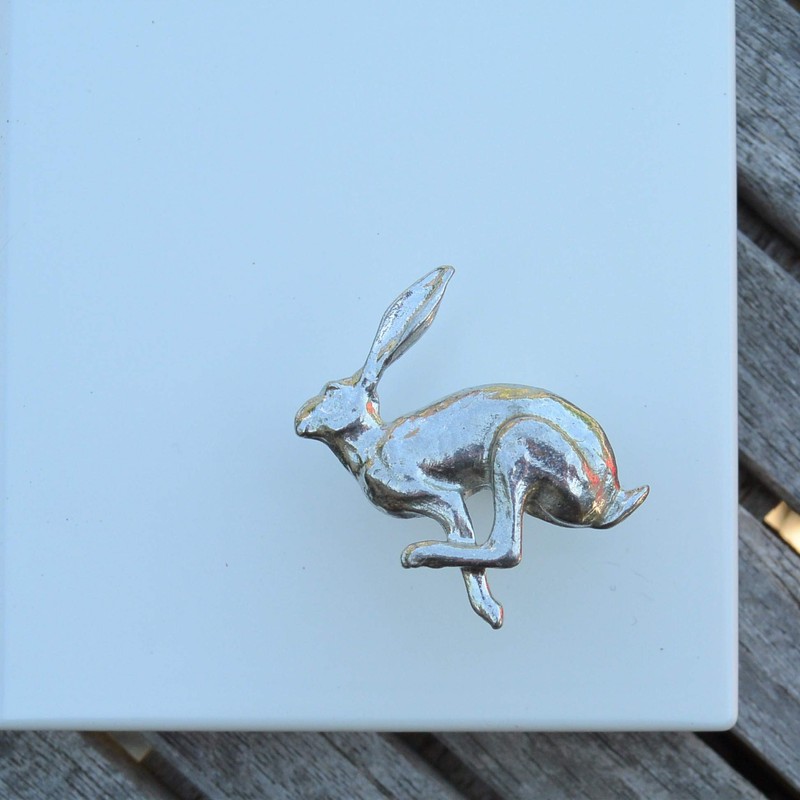 Running Hare Kitchen Knobs, Hare Drawer Knob, Cabinet Knobs, Handmade,