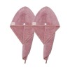 M-Bestl 2 Pack Pink Microfiber Hair Towel Wrap PINK