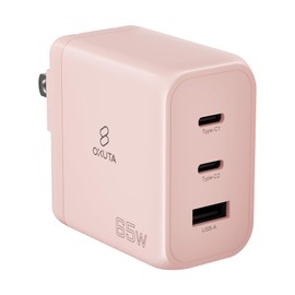 65W Charger, MacBook Rapid Charger, PD Charger, 3 Ports, USB type-c, PSE Certified, PPS Standard Compatible, USB C Outlet, AC Adapter, Ultra Compact AC Charger, GaN Laptop, Smartphone Charger, Type C