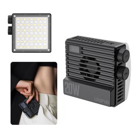 Ulanzi L090 LE20 20W RGB Small Pocket Light, Black/CCT: 2500K-9000K PD Rapid Charge Type C for Live Streaming Photography Video Shooting