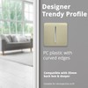 Trendi Modern 1 Gang 1 or 2 way Screwless Rocker