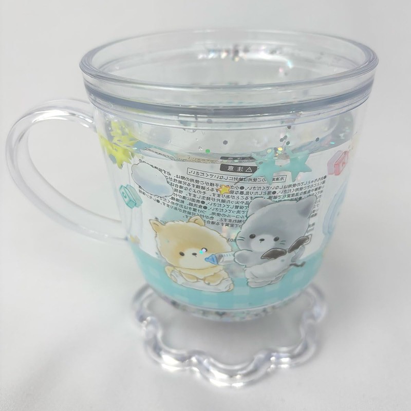 Klux 129628 Cafe Shaped Glitter Cup Taro Chanzu