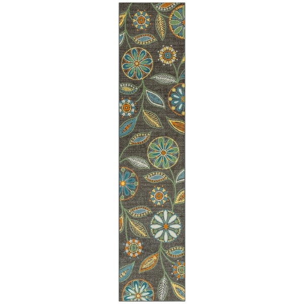 Maples Rugs Reggie Floral Runner Rug Non Skid Hallway Entry