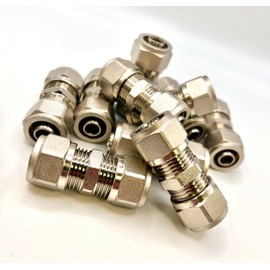 15mm Repair Coupler for Underfloor Heating Water Pipes Connector Repairing Pert-Al Pert and Pex-Al Pex Quick Compression Fit 15mm x 2mm x 15mm x 2mm for Damaged Underfloor Heating Pipes