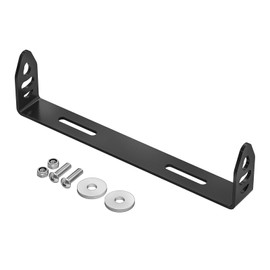 NICECNC Black Universal License Plate Mounted Turn Signal Relocation kit Bracket Compatible with Harley Fat Boy FLFBS 114 2018-2024, Road King Special FLHRXS 2017-2023, See Fitment