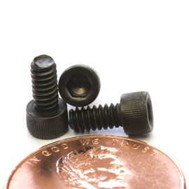 MonsterBolts - #4-40 x 1/4" Socket Head Screws, ASTM A574, Alloy Steel, Black Oxide, 10 Pack