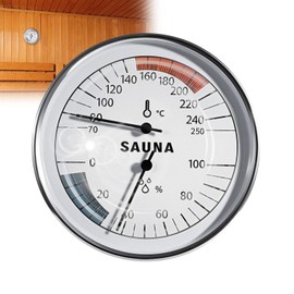 Sauna Thermometer 2 in 1 Fahrenheit Thermometer Hygrometer for Sauna Room, Indoor Humidity Temperature Monitor, Sauna Accessories for Infrared Steam Saunas