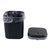 Yuright 2L Mini Desktop Trash Bin with Push-button Lid, Black