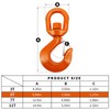Leero 5 Tons Swivel Lifting Hook, Heavy Duty G80 Self