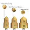 Saipor 3pcs Heavy Duty Pipe Reaming Step Drill Bit Set