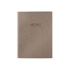 SIGEL Menu Folder A5 Rubber Binding Beige Linen Texture Durable
