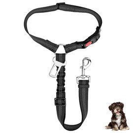 DDUP 2 in 1 Headrest Dog Car Seat Belt,Adjustable Dog Seat Belts Harness For Cars, Elastic Dog Car Harness, Pets Safety Harness Travel Accessories Restraint Leads for Dogs Cats & Pets(Headrest)