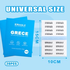 Tattoo Aftercare Bandage - LEAYOKA 20pcs Second Skin Tattoo Cover 15 cm x 10 cm Tattoo Film Waterproof Tattoo Cover Up Tattoo Aftercare Bandage for First Healing Protection and Skin Repair