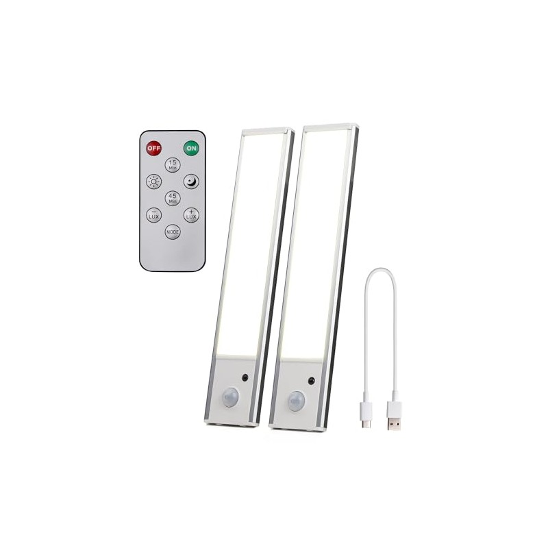 Vorsprung® Under Cabinet Lights, 2 Pack of 6000k Dimmable,Wireless Closet