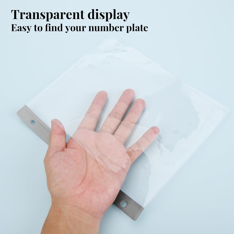 20 Pack Race Bib Display Vinyl Protector Sheets, Clear Race