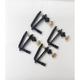 Sky 4pcs Violin Parts String Adjuster Fine Tuner 3/4-4/4 Violin Parts Accessories Pack of 4 (black)