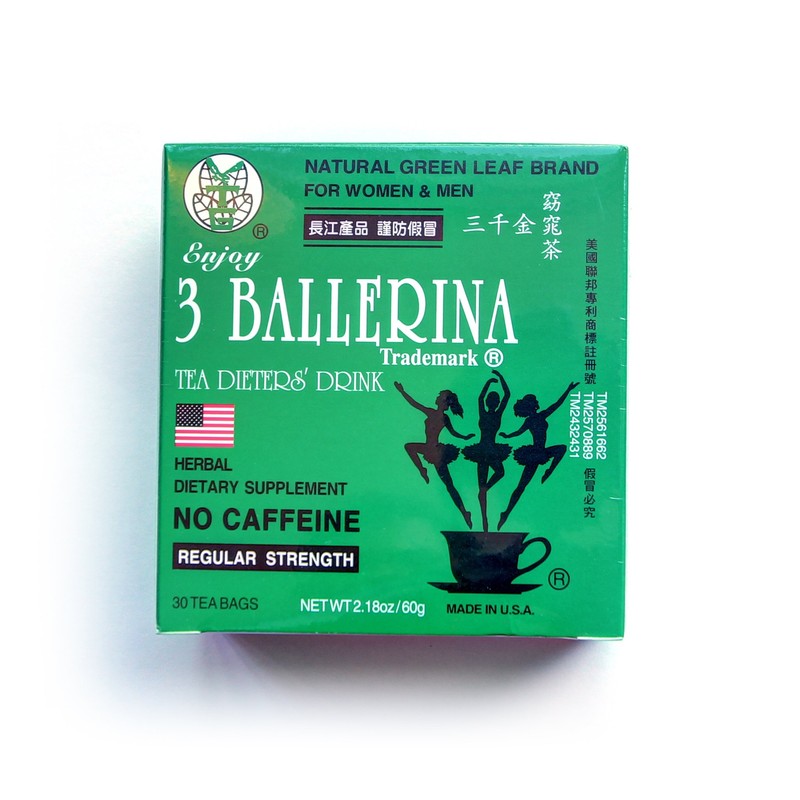 3 Ballerina Tea Regular Strength Dieters Drink Value Pack -
