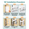 YogePote Keyless 90/180 Degree Sliding Barn Door Lock Latch, White-1PC