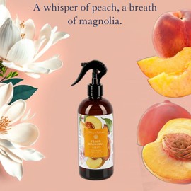 Abbey & Sullivan Linen Spray, Peach Magnolia, Fabric Freshener and Fragrance Room Spray, Pack of 2, 16 oz