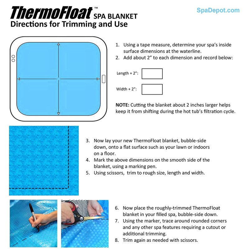 Spa Depot Thermo-Float 16-mil 6ft x 6ft Hot Tub Bubble