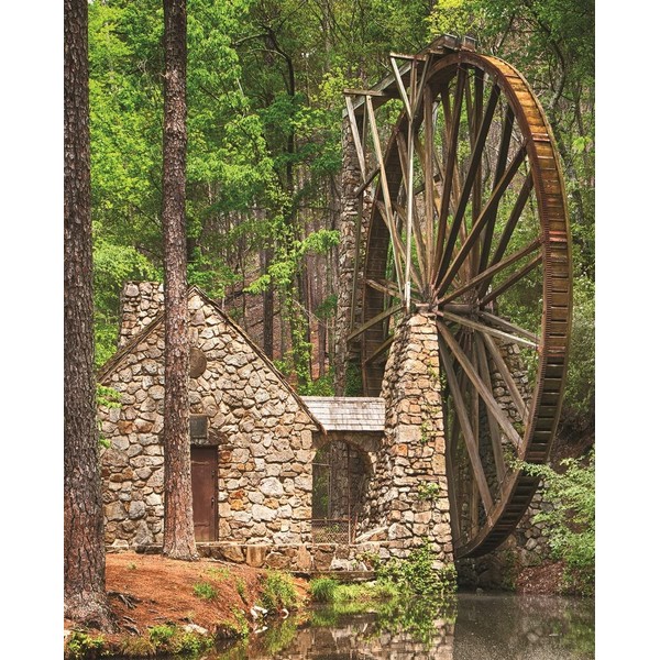Springbok Puzzles - Water Wheel - 1000 Piece Jigsaw Puzzle - Large 30 Inches by 24 Inches Puzzle - Made in USA - Unique Cut Interlocking Pieces