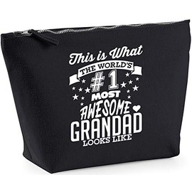 Hippowarehouse This is what the world's number 1 most awesome grandad looks like printed make up cosmetic wash bag 18x19x9cm