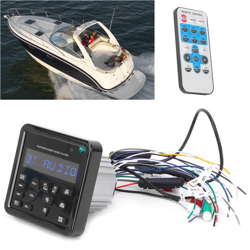 Digital Player USB Bluetooth Waterproof Multifunctional for Automobile Yacht Saloon