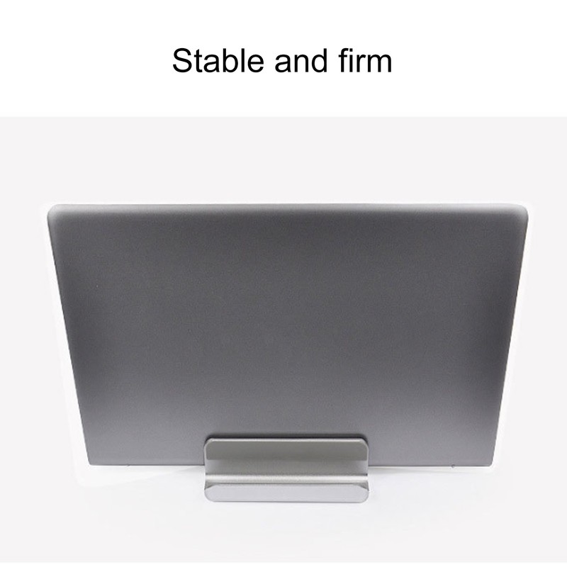 Vertical Laptop Stand Grey Regulable Base 3D Curved Appearance Bottom