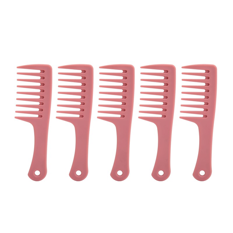 5Pcs Hairdressing Wide Tooth Comb Anti Static Ergonomic Handle Safe