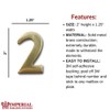 Self-Adhesive 2" Inch Imperial Brass Mailbox Number #2