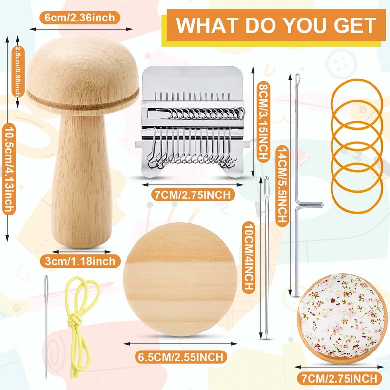 Jexine Mini Darning Mushroom for Socks 14 Hooks Small Speedweve