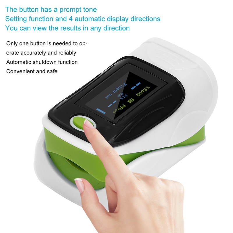 Fingertip Pulse Oximeter Blood Oxygen Saturation Pulse Rate Monitor Detector