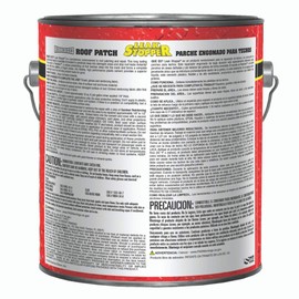 Leak Stopper Rubberized Roof Patch 1 Gallon | 100% Flexible Instant Sealant for Built-Up Roofs, SBS Modified Roofs, Metal Roofs & Many Other Surfaces | 10 Years Warranty | Black |