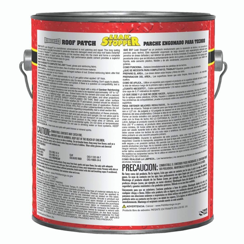 Leak Stopper Rubberized Roof Patch 1 Gallon | 100% Flexible