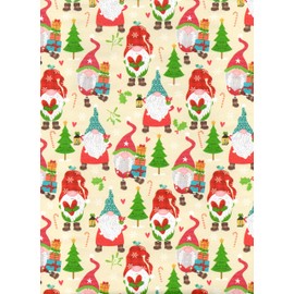 ARKRAFT Christmas wrapping paper for Christmas, 3 sheets, size 90 x 65 cm, FSC paper, plastic-free packaging, gnome