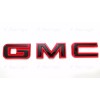 Auto Front & Rear GMC Gloss Red Black OVERLAY Emblem