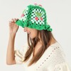 Fiewmay Crochet Bucket Hat for Women Handmade Floral Hat Portable