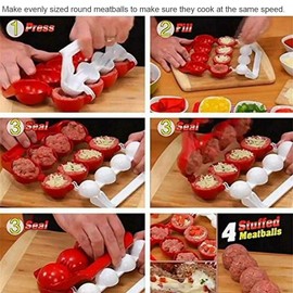 2 uds fabricante de albóndigas, bolas de carne rellenas bolas de pescado cocina casera molde para albóndigas molde accesorios de cocina herramientas de cocina Diy