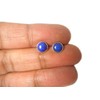 Art Gecko LAPIS LAZULI Round Sterling Silver Blue Gemstone Stud