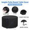 Jungda Patio Furniture Covers Round,42 Inch Outdoor Round Table Cover