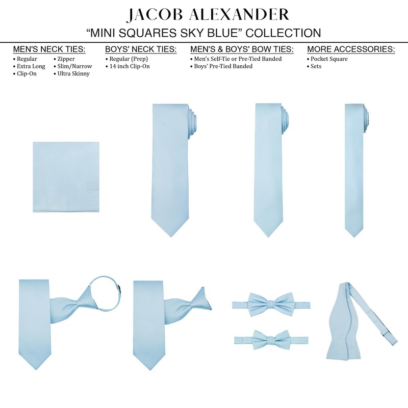 Jacob Alexander Pañuelo cuadrado de bolsillo de tejido sutil, Azul