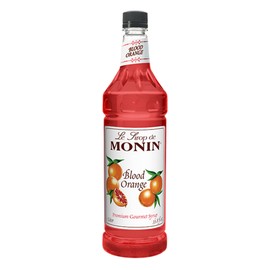 Monin - Blood Orange Syrup, Berry Citrus Flavor, Natural Flavors, Great for Cocktails, Mocktails, and Lemonades, Non-GMO, Gluten-Free (1 Liter)
