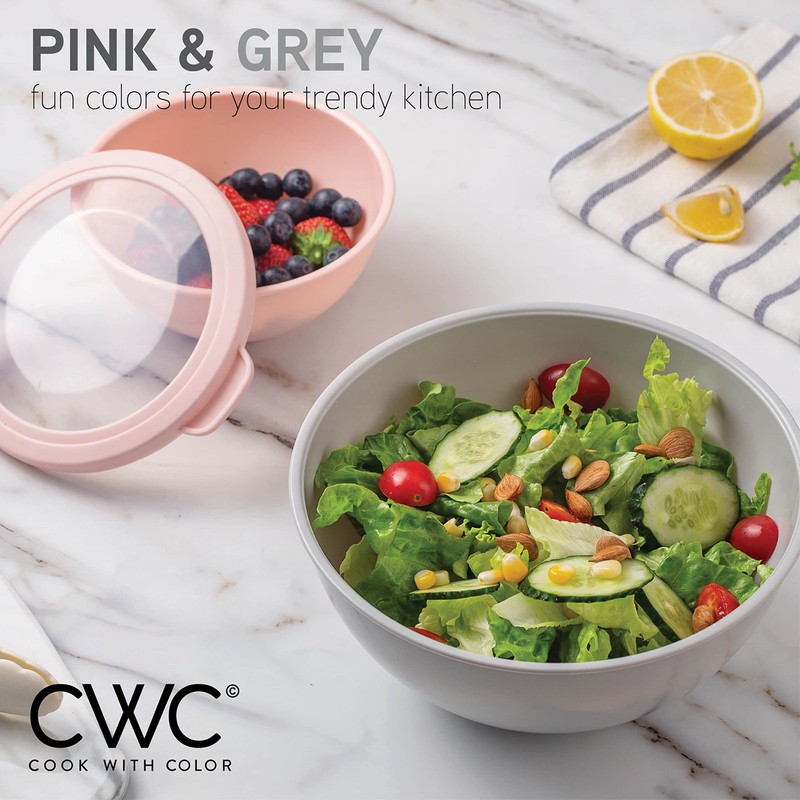 COOK WITH COLOR Mixing Bowls with TPR Lids - 12