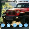 American Flag License Plate Frame, 6" x 12" Aluminum Metal